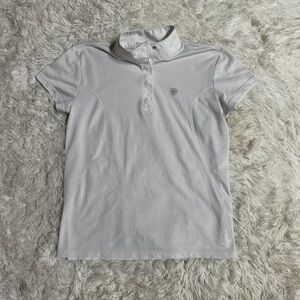 Child’s XXL White Ariat Short Sleeve Horseback Riding Show Shirt